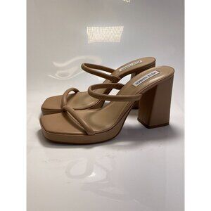 Steve Madden Polly Nude Strap  Chucky Heel Sandal Sz   8.5